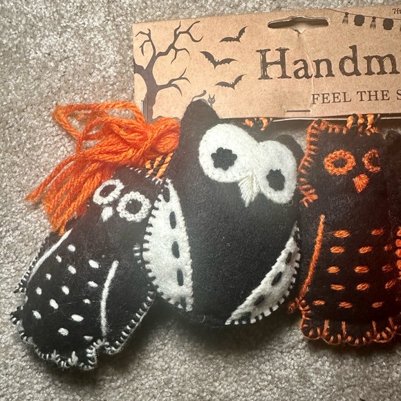 NWT Asiri Fall Halloween owl garland decoration 7 feet - Picture 2 of 9